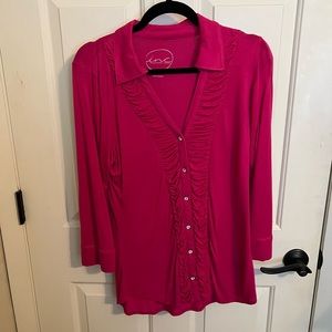 INC Pink 3/4 Sleeve Blouse